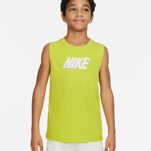 NIKE DRI FIT MULTI PLUS BOYS SLEEVELESS TRAINING TOP- SIZE XS (7)